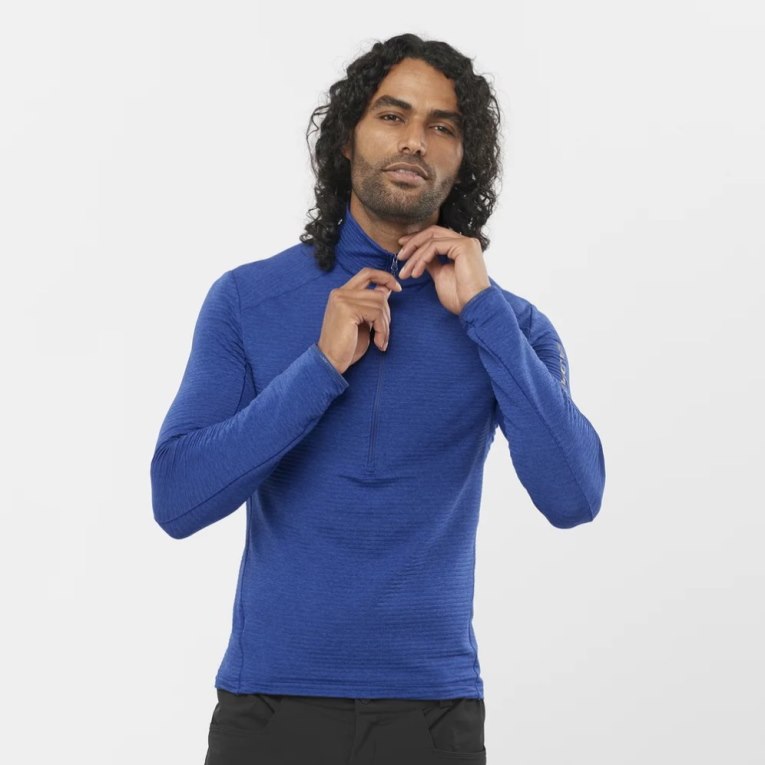 Blue Salomon Outline Half Zip Men\'s Sweatshirt | IE AW0239